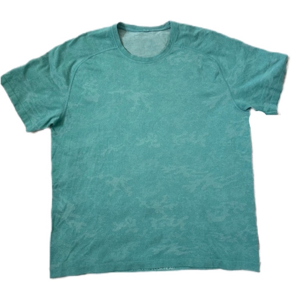 Lululemon Metal Vent Shirt Teal Camo Size L